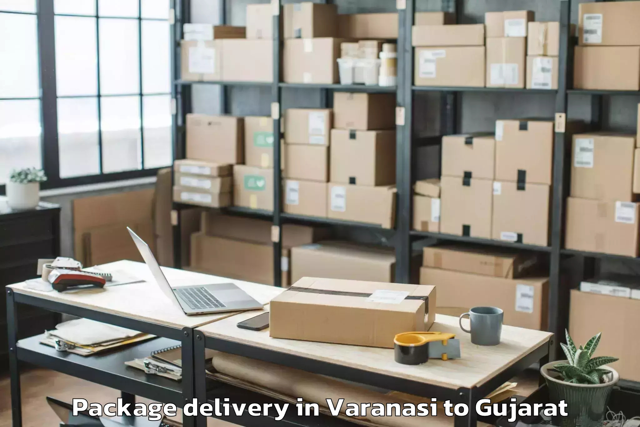 Reliable Varanasi to Rai University Ahmedabad Package Delivery